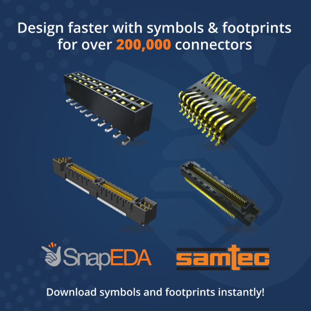 Samtec announces over 200,000 symbols & footprints for its interconnect products